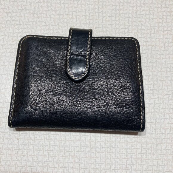 EUC Brighton Black Pebble Leather Wallet - Picture 1 of 8